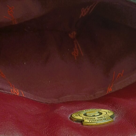 Share Etienne Aigner Leather Crossbody Bag Classic Vintage Oxblood Logo Purse - Picture 16 of 16